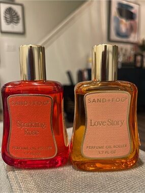 Sparkling Rose & Love Story Perfume Oil Rollers - Sand and Fog